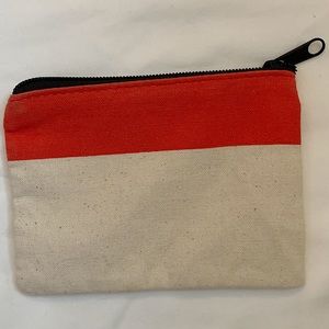 Mini canvas pouch never used!!